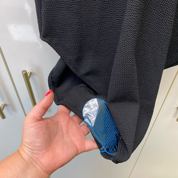 Asos crinkle black one-piece swimsuit - Picture 5 of 7